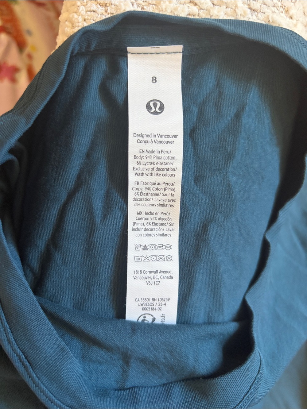 lululemon athletica Love Long Sleeve Crew Tee in blue layering top - Picture 4 of 4
